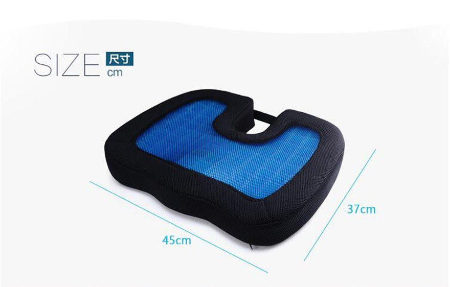 TPE Memory Foam Seat Cushion - Car Gel Seat Cushion,Office Chair Cushion  for All-Day Sitting Support, Coccyx, Sciatica Pain Relief Pillow for Desk  Chair, Ideal for Office Chair, Home and Wheelchair 