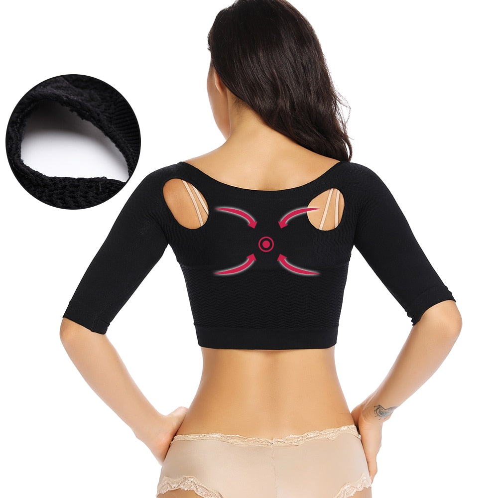 Buy Seamless Arm Shaper for Women Slimming Upper Sleeves Compression  Garment Crop Top Posture Corrector Body Shaper Back Support Vest Online at  desertcartINDIA
