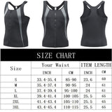 Mens Slimming Body Shaper Vest Compression Sauna Sweat Waist Trainer Corset Shapewear with Zipper for Weight Loss