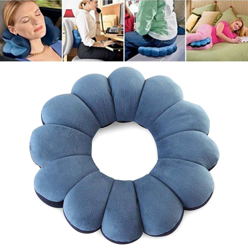 Total Pillow Airplane Travel Pillow, Brushed Microfiber Neck-, Head-, and  Lumbar-Support Pillow, Microbead Twistable/Contours Any-Position Travel