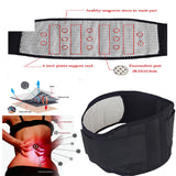 Adjustable Tourmaline Self-heating Magnetic Therapy Waist Belt - Lumbar Support Belt