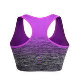 Gradient High Stretch Sports Bra - Quick Dry Padded H-Back Sports Top, Seamless Yoga Running Fitness Sport Bra Top