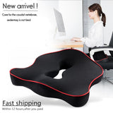 VistaHue Premium Memory Foam Seat Cushion - Coccyx Orthopedic Car & Office Chair Cushion Pad