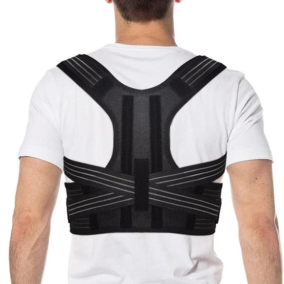 Posture Corrector & Back Brace - Provides Shoulder & Back Support - Waist Belt for Added Stability & Comfort
