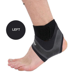 Adjustable Ankle Support Compression Sleeve - Anti-Spinning Elastic & Breathable Support Brace