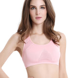 Breathable Racerback Sports Bra - Padded Athletic Top - Padded Seamless High Impact Support for Yoga Gym Workout Fitness