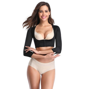 Long Sleeve Posture Corrector Arm Shapers for Women Crop Tops Compression - Slimming Arm & Chest Shapewear
