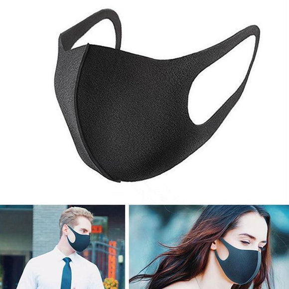 5 Piece Pack - Reusable & Washable Black Anti Dust & Pollution Face Mask
